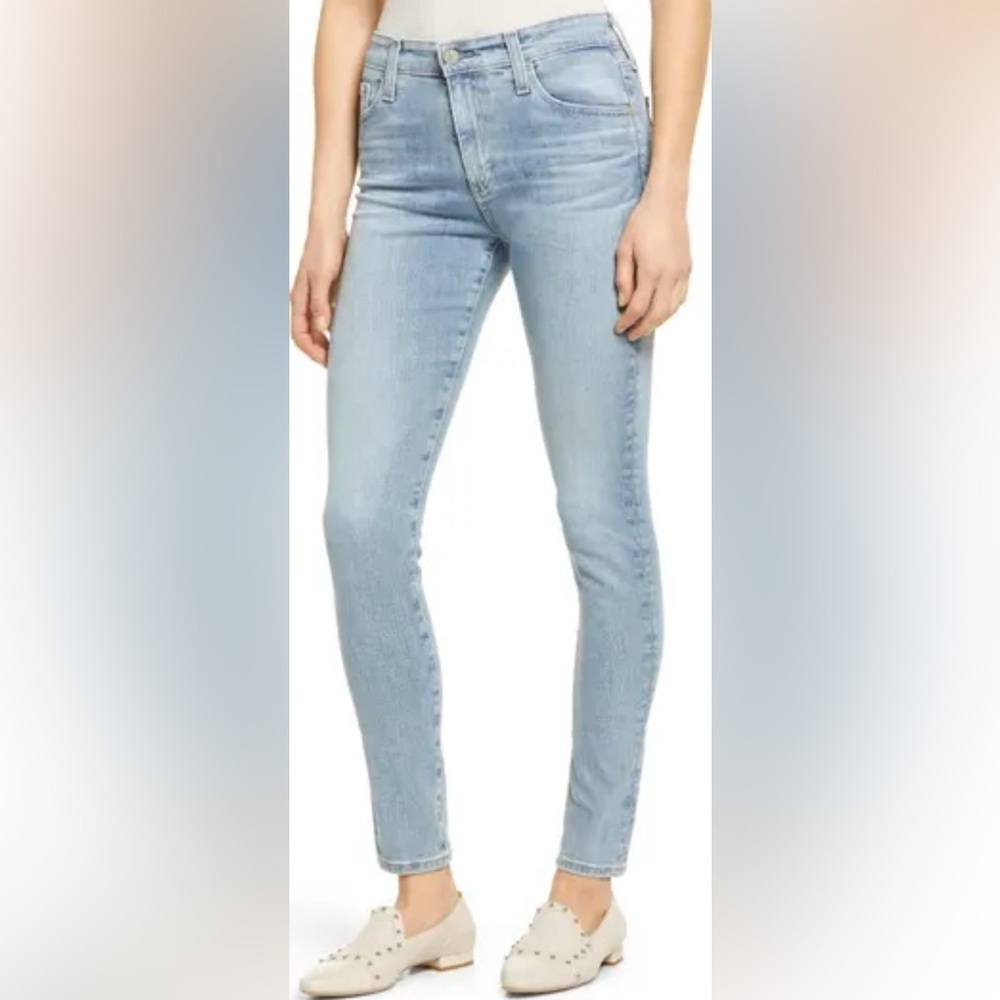 AG Adriano Goldschmeid Farrah High-Rise Skinny Ankle Jean Sz 25 AGed